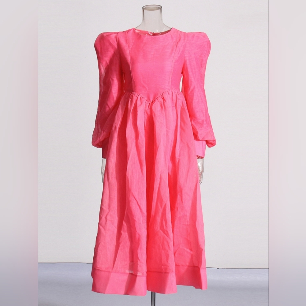 Chic Long Sleeve Empire Waist Dress
